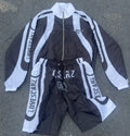 Black windbreaker short sets